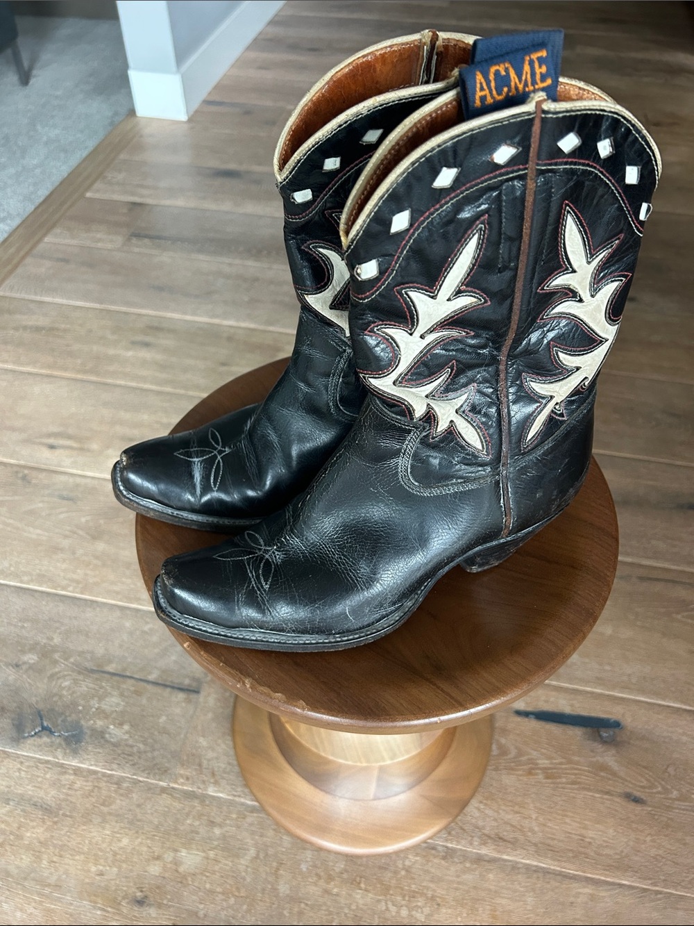 Vintage 1950s/60’s mid-century Acme "Peewee" style shorty cowboy boots.